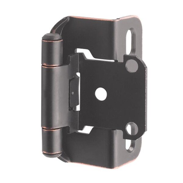 Hd A07550 ORB Amerock Decorative Half Wrap 0.5 in. Overlay Self Closing Cabinet Door Hinge; Oil Rubbed Brass A07550 ORB - main